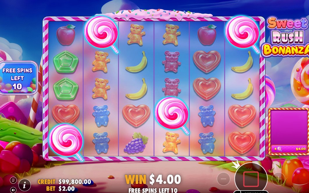 Free Spins-läget så som det visas i spelet