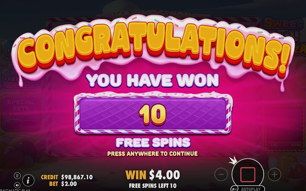 Free Spins-läget mitt i en pågående bonusrunda